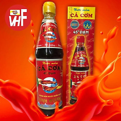 Nước mắm cá cơm Vĩnh Hương 45 độ đạm chai 500ml 70 năm truyền thống (có hộp)