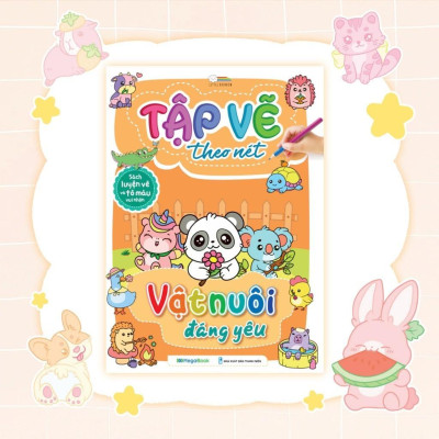 Sách - Tập Vẽ Theo Nét - Vật Nuôi Đáng Yêu - Megabook