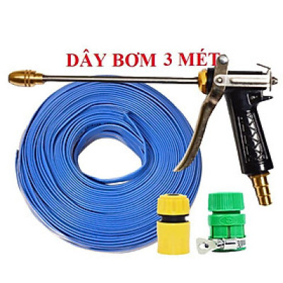  Bộ dây vòi xịt nước rửa xe, tưới cây . tăng áp 3 lần,loại 3m,5m 206318 đầu đồng,cút,nối nhựa vàng+ tặng móc khoá