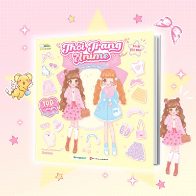 Sách - Sách Bóc Dán - Thời Trang Anime - Công Chúa Nơ Hồng