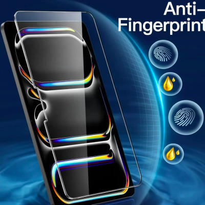 Miếng dán màn hình kính cường lực cho iPad Pro 13 inch M4 2024/ iPad Pro 11 inch M4 2024 hiệu Pro Glass (mỏng 0.2 mm, vát cạnh 2.5D, chống trầy, chống va đập - hàng nhập khẩu