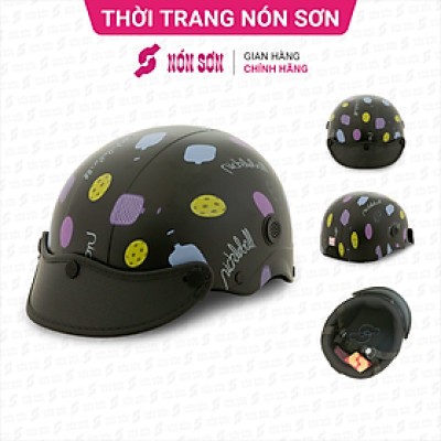 ƯU ĐÃI - Mũ bảo hiểm lỗ thông gió hoa văn chính hãng NÓN SƠN AMP-ĐN120
