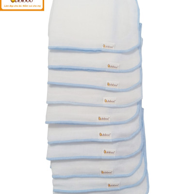 Set 10 Khăn gạc sơ sinh G10 nhỏ vắt sổ BABIBOO - BK01