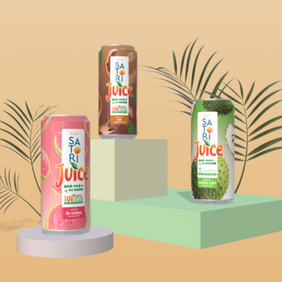 Thùng nước ép trái cây Satori Juice nhiều vị 250ml (24 lon/thùng)