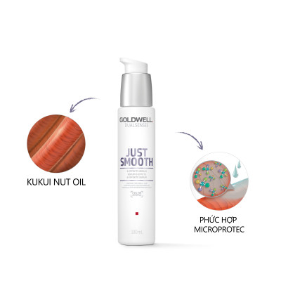 Tinh Chất 6 Tác Động Dưỡng Tóc Mềm Mượt Goldwell Just Smooth Giảm Xơ Rối, Dưỡng Tóc Chắc Khỏe