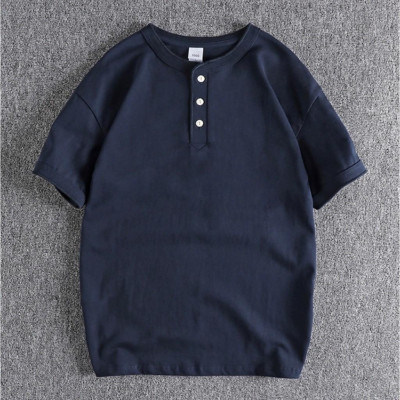 Áo thun cổ trụ 300G phong cách Retro_dã ngoại