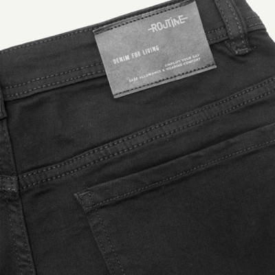 ROUTINE | Quần jean đen trơn form Slim Crop (chiều dài đến mắt cá chân) - 10S25DPA108CR1 | ROUTINE CÀ MAU