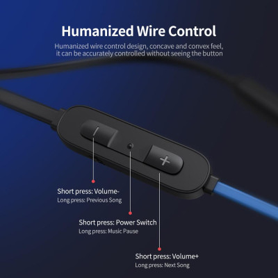 Tai nghe Yoobao Wireless Bluetooth 5.0  Treo cổ thể thao với màng PET thiết kế tiện dụng - Màu bạc