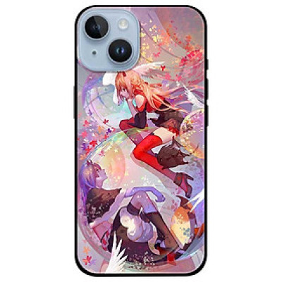 Ốp lưng dành cho Iphone 14 - 14 Plus - 14 Pro - 14 Pro Max - Anime Hai Cô Gái Đỏ Đen - Hàng Chính Hãng