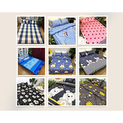 Set Ga Gối 3 Món gồm (1 ga + 2 vỏ gối đầu) siêu nhiều mẫu (Shop Gửi Màu Ngẫu Nhiên).