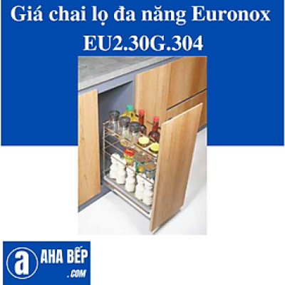 GIÁ CHAI LỌ ĐA NĂNG NAN DẸT 3 TẦNG INOX SUS304HL EU2.30G.304. Hàng Chính Hãng 