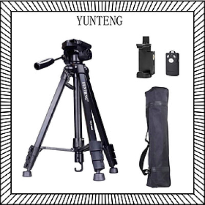 Chân máy/ Tripod Yunteng VCT 668, chân đế điện thoại và máy ảnh - Hàng chính hãng