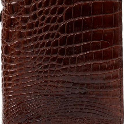 Ví Passport Huy Hoàng da cá sấu màu nâu đất HT9205