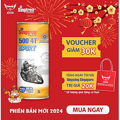 [PHIÊN BẢN TẾT 2024] - Nhớt xe máy Singtrea 500 Sport 4T 10W40 Lon 1L