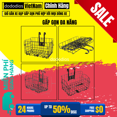 Giỏ xe đạp gấp gọn dododios phù hợp với mọi dòng xe - Hàng chính hãng