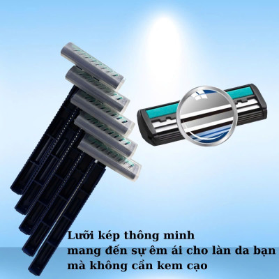 Dao Cạo Râu 2 Lưỡi Kép Thân Nhựa Dành Cho Nam Giới Avatar (Set 5 Cây)