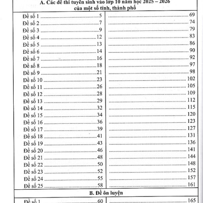 Đề thi vào lớp 10 môn toán theo cấu trúc mới năm 2025 (Dùng chung cho mọi bộ SGK)