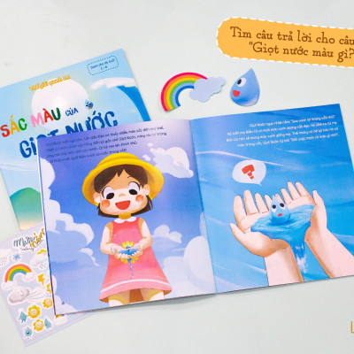 Cuốn Sắc Màu Của Giọt Nước (Chủ đề Thế giới quanh em) - Sách Truyện Cho Bé Khám Phá Khoa Học Và Giúp Con Tự Tin Hơn (Tặng Kèm Sticker - Dành Cho Bé 1-3 4-6 Tuổi)