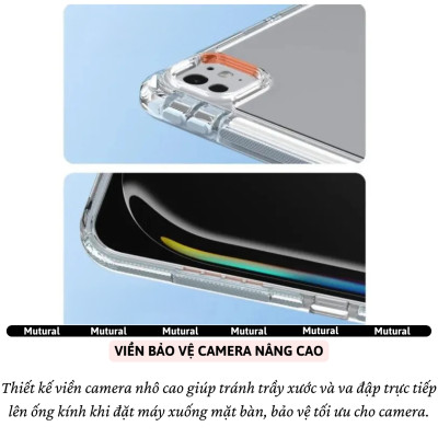 Case/ Ốp/Bao da IPAD hiệu Mutural Clear Pro Cho IPAD Gen 11 A16 2025 / Gen 10 10.9 inch 2022 - Lưng PC trong suốt , viền TPU, Có Khay Đựng Bút, Bao Da Thông Minh, tự động tắt mở màn hình - Hàng nhập khẩu