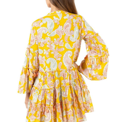 Đầm Boho Kết Cườm Cotton Isla Bonita