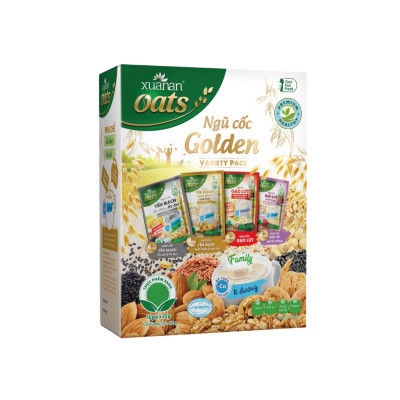 Ngũ Cốc Golden (Variety Pack) Xuân An [ít đường] Hộp 400G {25g*16 gói}