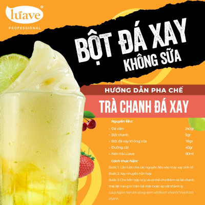Bột Đá Xay Không Sữa LÚAVE 500g (Chuyên Dùng Cho Các Món Sinh Tố Trái Cây, Không Dùng Sữa, Chống Phân Tầng, Tách Lớp)