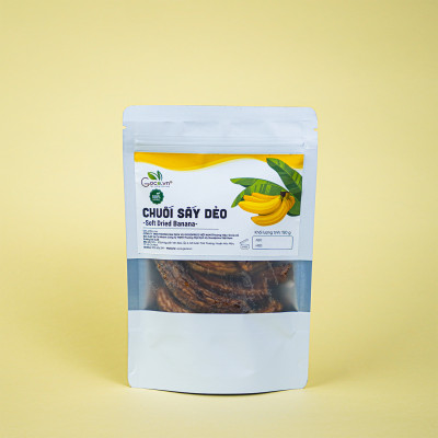 Chuối sấy dẻo Goce - Túi 150g - Chuối sấy nguyên trái thơm ngon, đồ ăn vặt