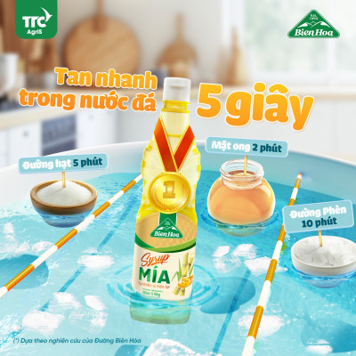 Combo 6 chai Syrup Mía Biên Hòa 400ml/Chai