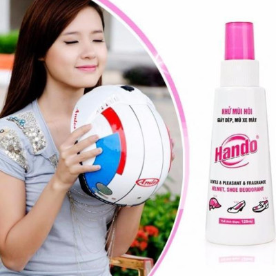 Chai xịt khử mùi giày dép, mũ bảo hiểm 120ml Hando
