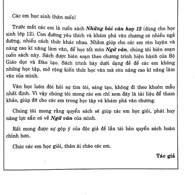 Những Bài Làm Văn Hay 12