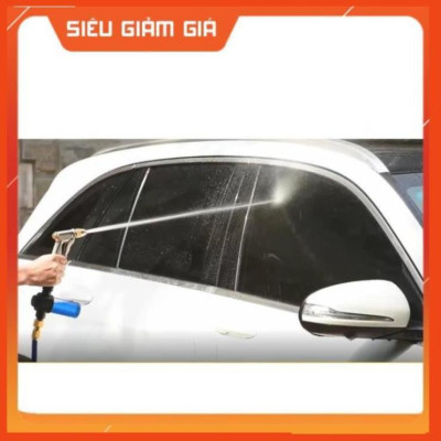Bộ dây vòi xịt nước rửa xe, tưới cây . tăng áp 3 lần, loại 15m 206701 đầu đồng,cút,nối đen+ tặng đai