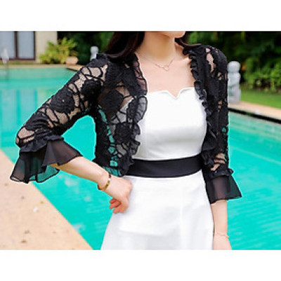 Áo khoác ren tà ngắn 04 C050