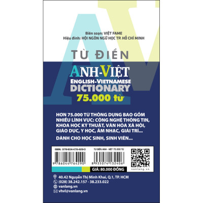 Từ điển Anh Việt 75000 từ
