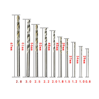 Hộp 10 Mũi Khoan Mini 0.8 – 3mm Milliken Tampe NL-3016