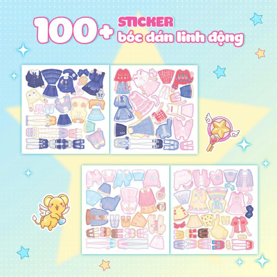 Sách - Sách Bóc Dán - Thời Trang Anime - Công Chúa Dâu Tây