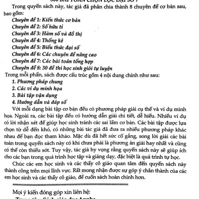 500 Bài Toán Chọn Lọc Đại Số Lớp 7