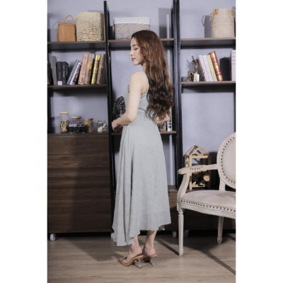 Váy 2 Dây Đi Dự Tiệc Màu Xanh Ngọc 23V033 Pi Style