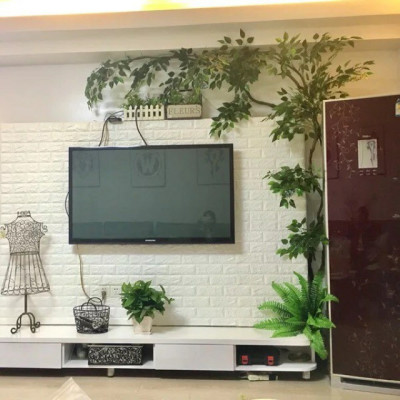 Cành lá si giả - Size 55cm - 3 nhánh - Cây giả, hoa lụa Decor trang trí nhà cửa