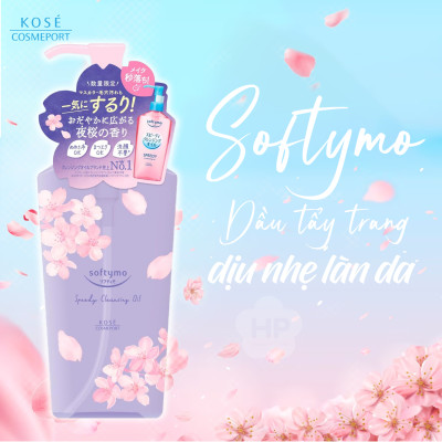Dầu Tẩy Trang Làm Dịu Nhẹ Làn Da Hương Hoa Anh Đào Kose Softymo Speedy Cleansing Oil (240 mL)