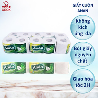 Khăn Giấy Vệ Sinh Anan 10 Cuộn Khăn Giấy Khô Đa Năng 2 Lớp