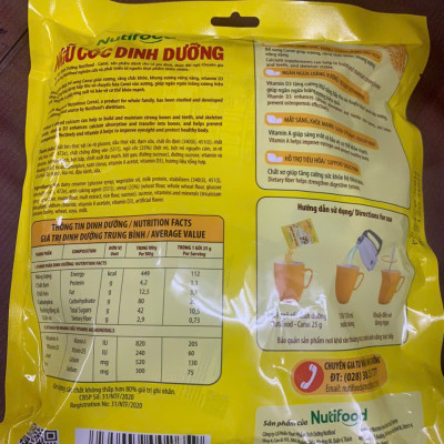 Combo 2 Túi Ngũ Cốc Dinh Dưỡng Nguyên Cám Nutifood Canxi 500g – Giúp Xương Chắc Khỏe – Hàng Chính Hãnghắc Khỏe.