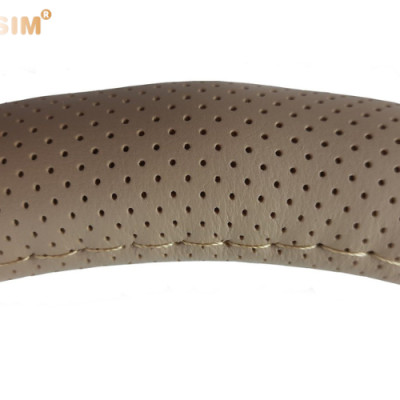 Bọc vô lăng mã 8932 màu be - Chất liệu da thật - Khâu tay 100% size M