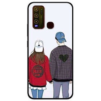 Ốp lưng dành cho Vivo Y30 mẫu Cặp Đôi Mũ Trắng Xanh