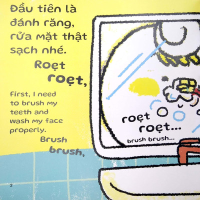 Sách Ehon Miu Miu Tự Lập Phần 2 Song Ngữ - Đi Học