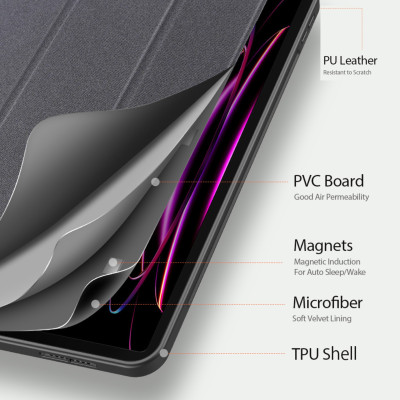 Bao Da Dành Cho iPad Pro 11 inch 2020/ 2021/ 2022 Dux Ducis Domo Series Có Khe Cắm Bút, Tự Động Tắt Mở - HÀNG CHÍNH HÃNG