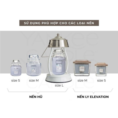 Đèn treo đốt nến Yankee Candle màu đen