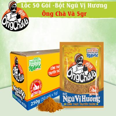 Lốc Bột NGŨ VỊ HƯƠNG Ông Chà Và 5g (50 gói/lốc) - Nguyên lốc