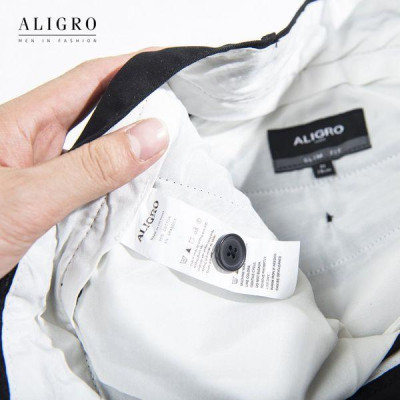 Quần kaki nam, quần thô màu đen dáng SlimFit, chất liệu vải kaki cao cấp bền đẹp, thiết kế dáng đứng ALIGRO ALGK047