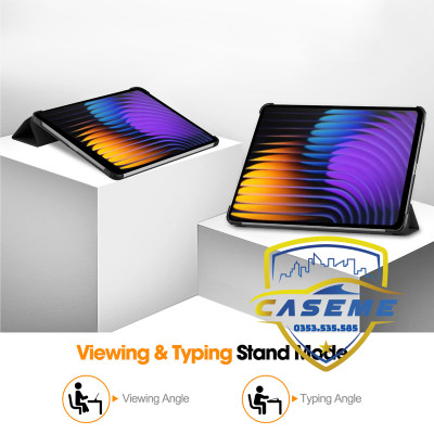 Bao Da Từ Tính Chống Sốc Cho Xiaomi Pad 7S Pro / Pad 7 Ultra – Auto Sleep/Wake, Gập 3 Có Giá Đỡ, Da PU Cao Cấp - Hàng Nhập Khẩu