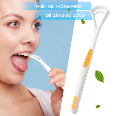 Dụng cụ cạo lưỡi Coral, bộ 2 cái siêu tiết kiệm. Thiết kế 2 mặt cho 2 nhu cầu vệ sinh